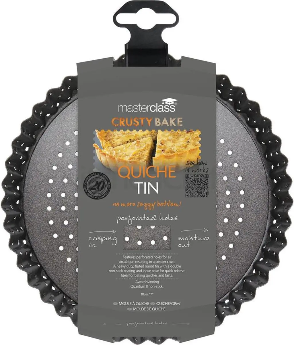 MasterClass Crusty Bake Taartvorm 18cm - Antiaanbaklaag Grijs - afbeelding 6 van 6