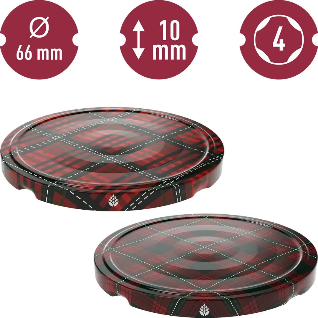 Browin Twist-off Deksel Schotse Ruit 66mm - 10 Stuks