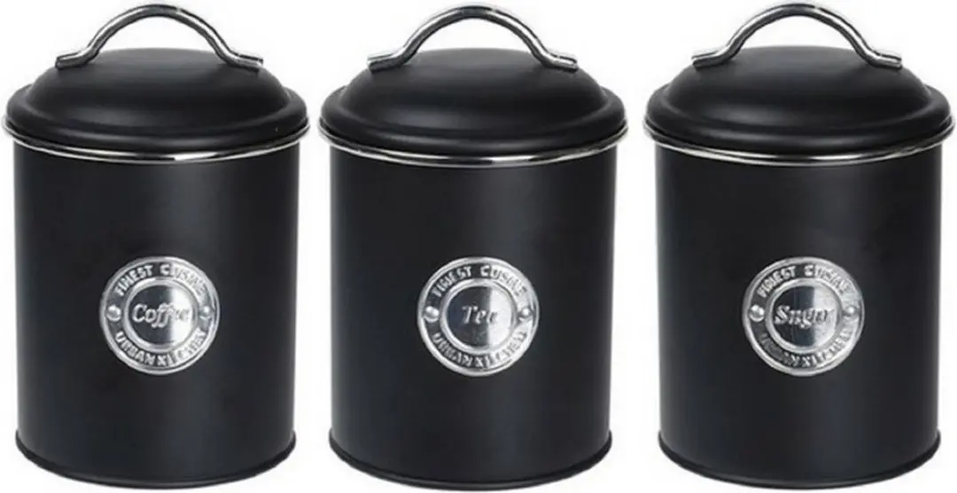 Excellent Houseware Keukenvoorraadblikken 3-delig