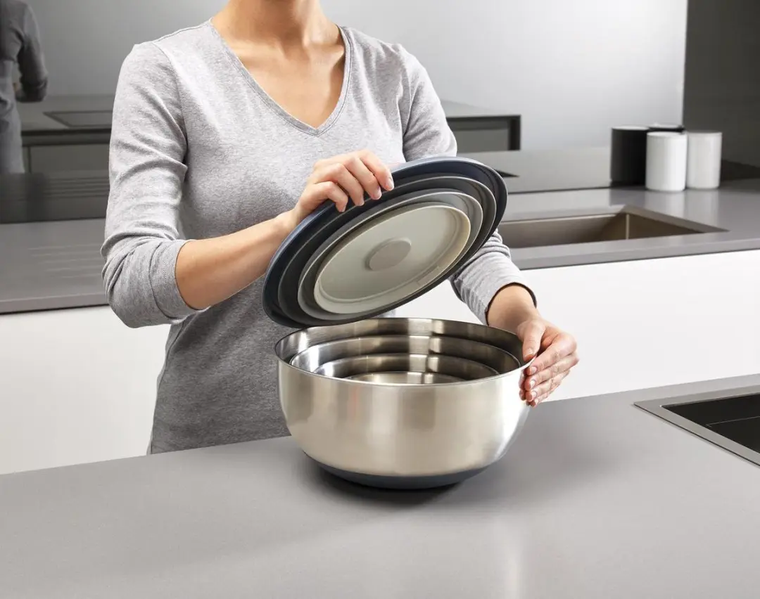 Joseph Joseph Nest Prep & Store Voorraadschalen 4-delig - 12.1L - Zilver - afbeelding 6 van 6