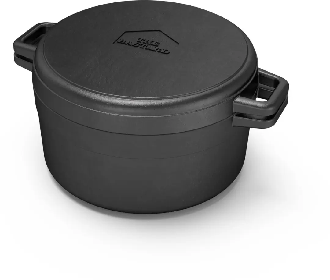 The Bastard BB657 Dutch Oven & Griddle - Medium - Zwart