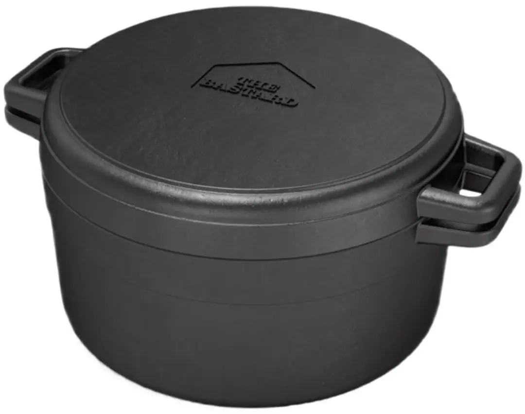 The Bastard BB657 Dutch Oven & Griddle - Medium - Zwart