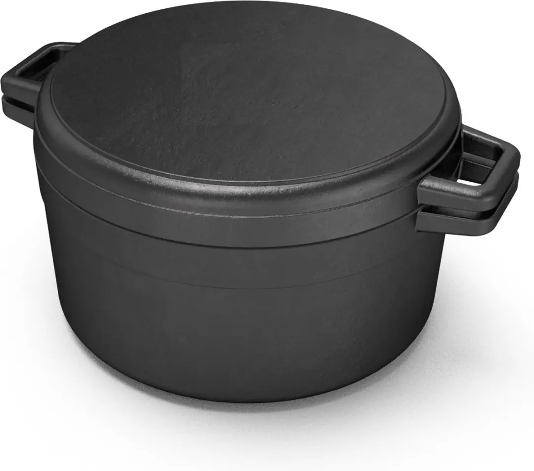 The Bastard BB657 Dutch Oven & Griddle - Medium - Zwart