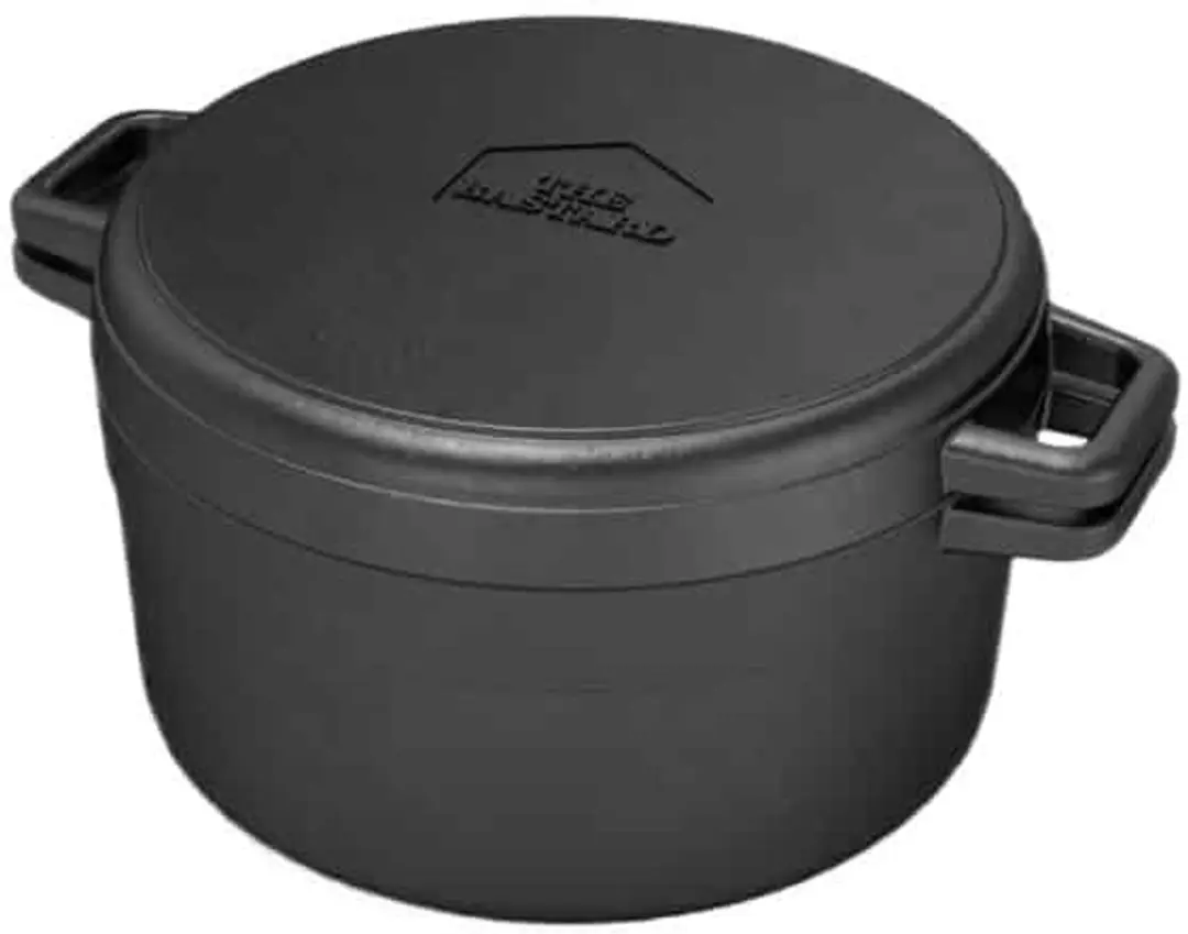 The Bastard BB657 Dutch Oven & Griddle - Medium - Zwart