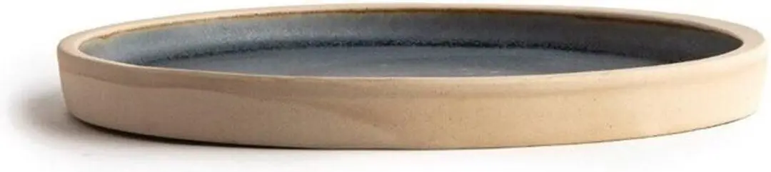 Olympia Canvas Platte Ronde Bord Blauw Graniet 18cm - 6 Stuks