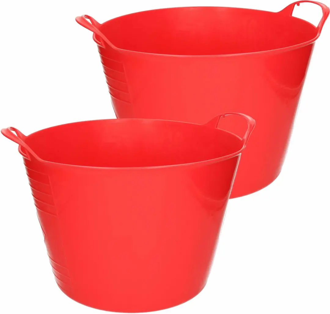 Excellent Houseware Flexibele Emmer 15L - 3 Stuks - Rood