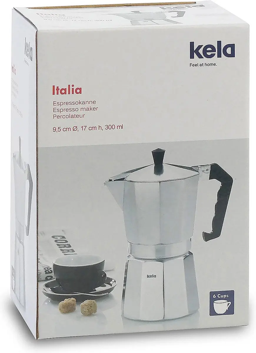 Kela Espressomaker 3-kops 4025457105913 - Zilver