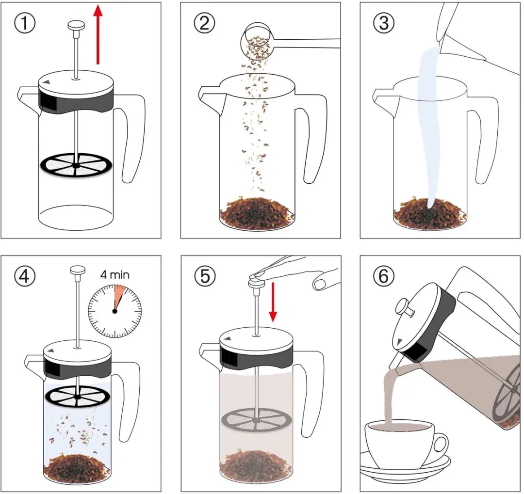 Cilio Maria Cafetière 8-kops - 1L - Roestvrij staal