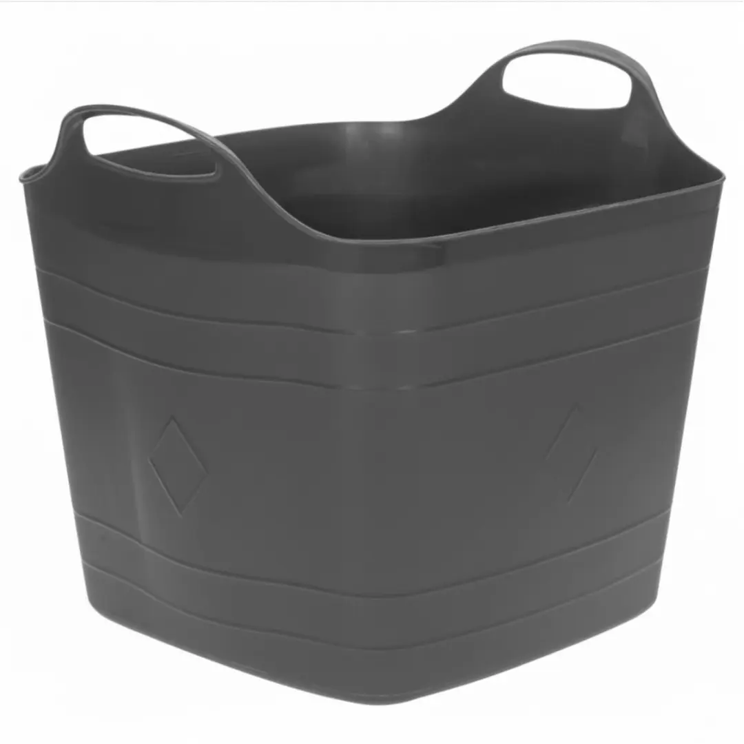 Excellent Houseware Flexibele Kuip/Emmer 25L - 2 Stuks Zwart