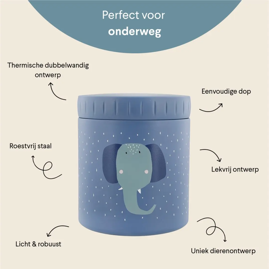 Trixie Mrs. Elephant Thermo Lunchbox 500ml - Blauw