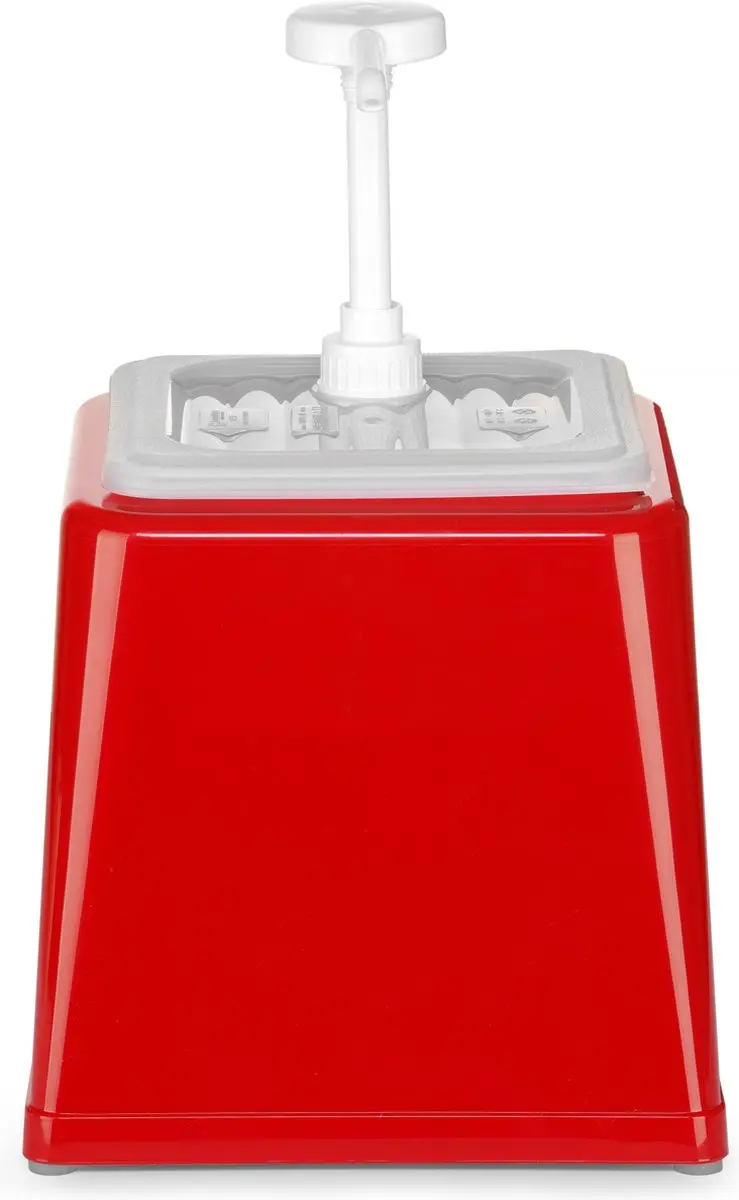 HENDI Sausdispenser met pomp 2,5L - Rood