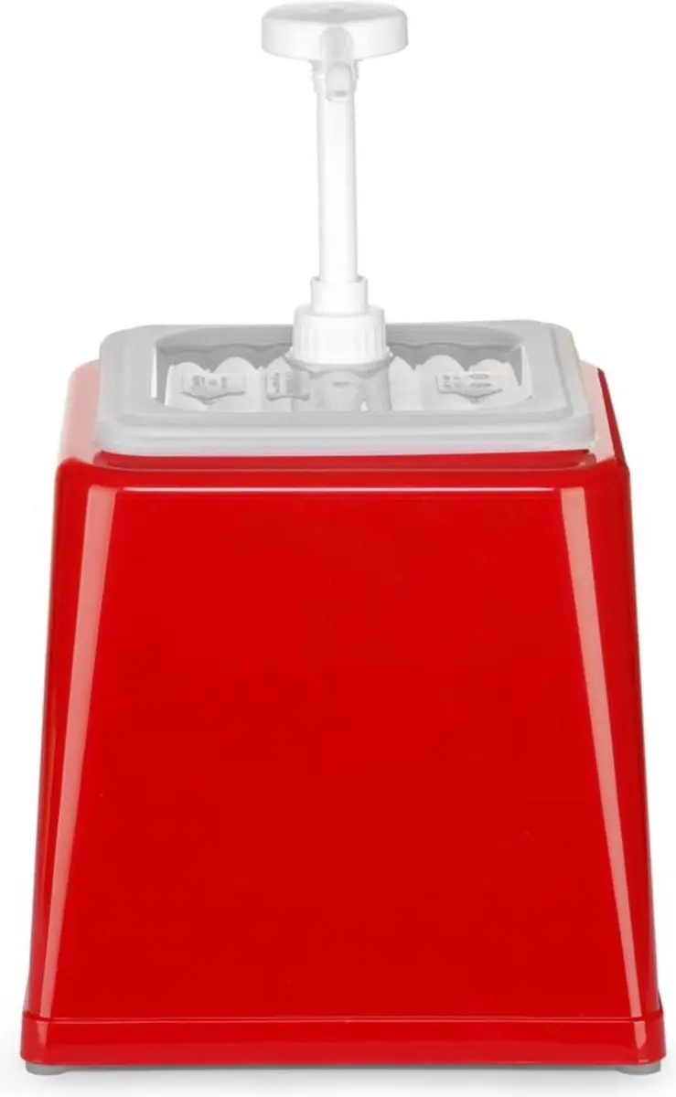 HENDI Sausdispenser met pomp 2,5L - Rood