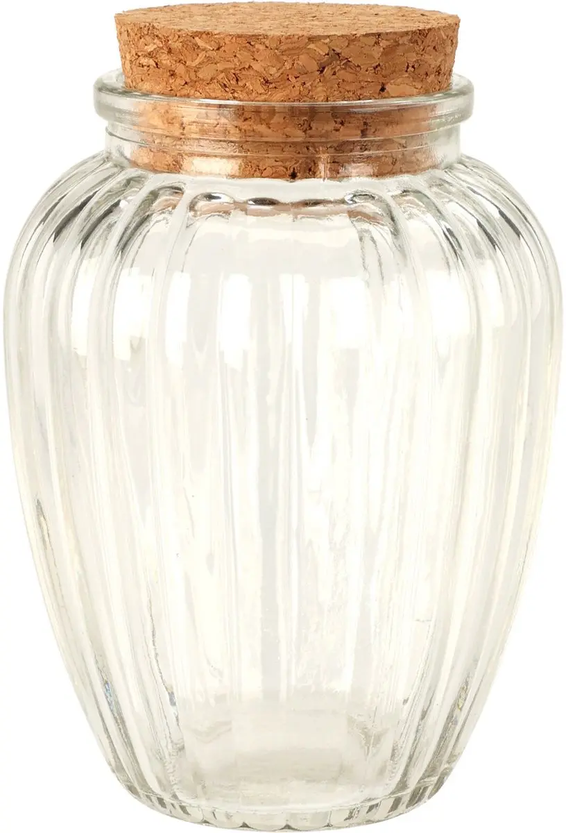 Excellent Houseware Kruidenpotjes 6x - 280ml Glas - Transparant