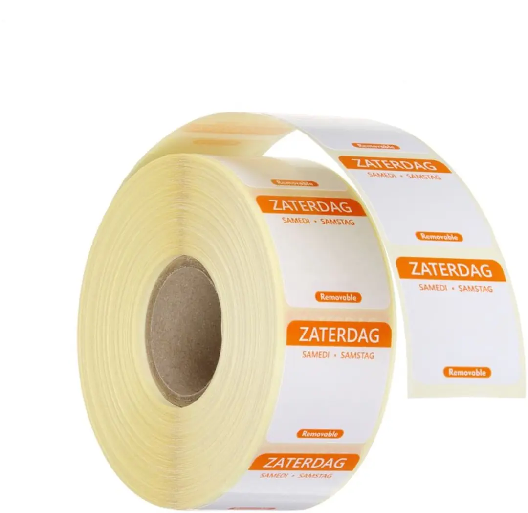 HENDI Herbruikbare Dagstickers Oranje 25x25mm - 1000 Stuks