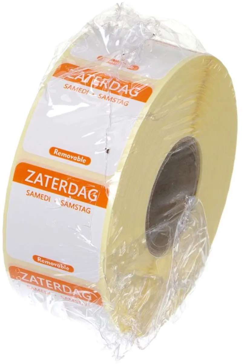 HENDI Herbruikbare Dagstickers Oranje 25x25mm - 1000 Stuks