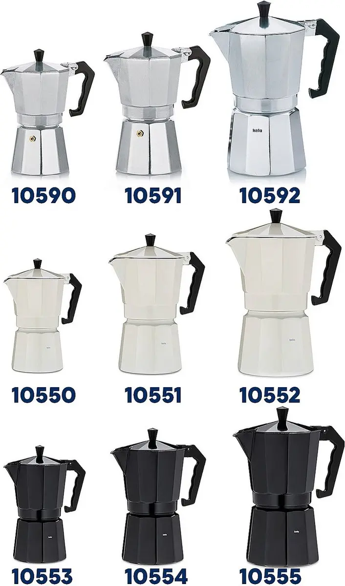 Kela Espressomaker 3-kops 4025457105906 - 3 Kopjes - Zilver