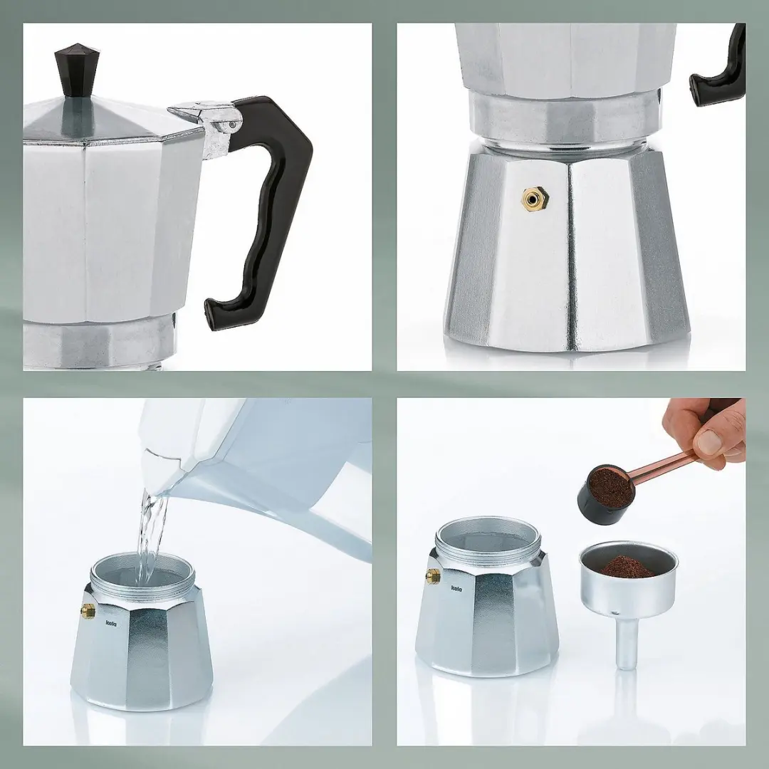Kela Espressomaker 3-kops 4025457105906 - 3 Kopjes - Zilver