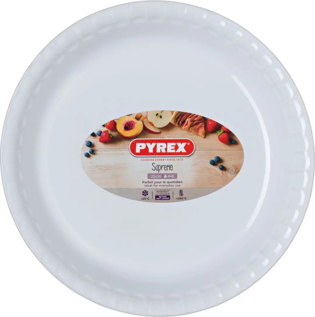 PYREX Supreme Taartvorm Ø24cm - Keramiek Wit