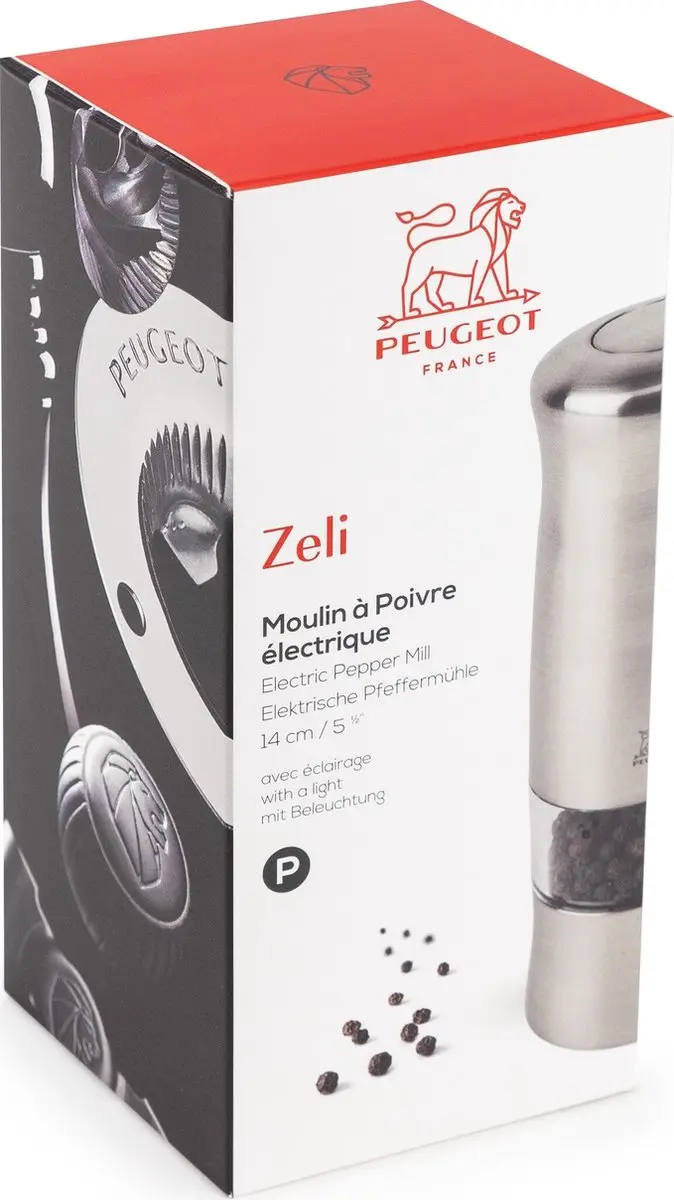 Peugeot Zeli Elektrische Pepermolen 14cm - RVS - MPN 24079 - afbeelding 6 van 6