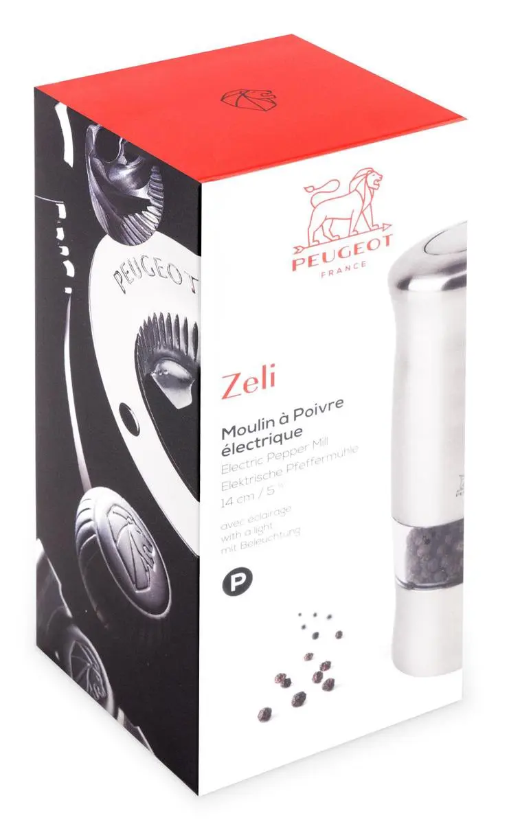 Peugeot Zeli Elektrische Pepermolen 14cm - RVS - MPN 24079