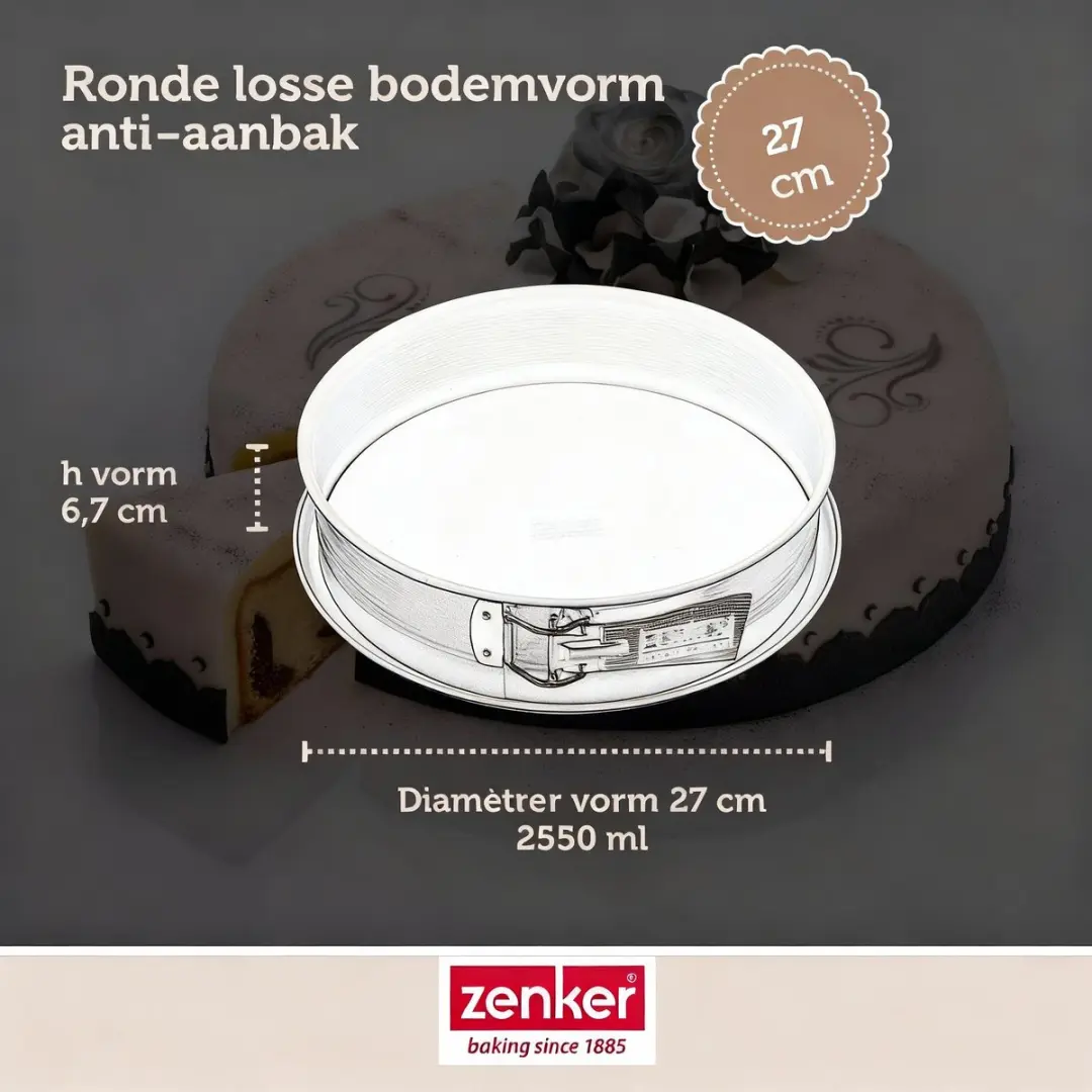 Zenker Bakkersset 27cm - Springvorm, 2 Mengkommen, Maatbeker & Spatel
