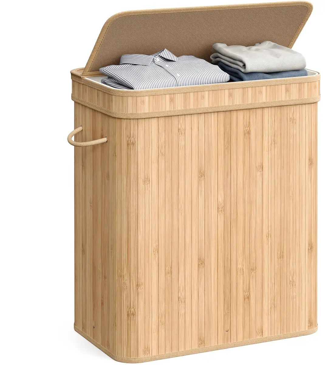 Songmics Wasmand Wassorteerder Bamboe 100L - Beige