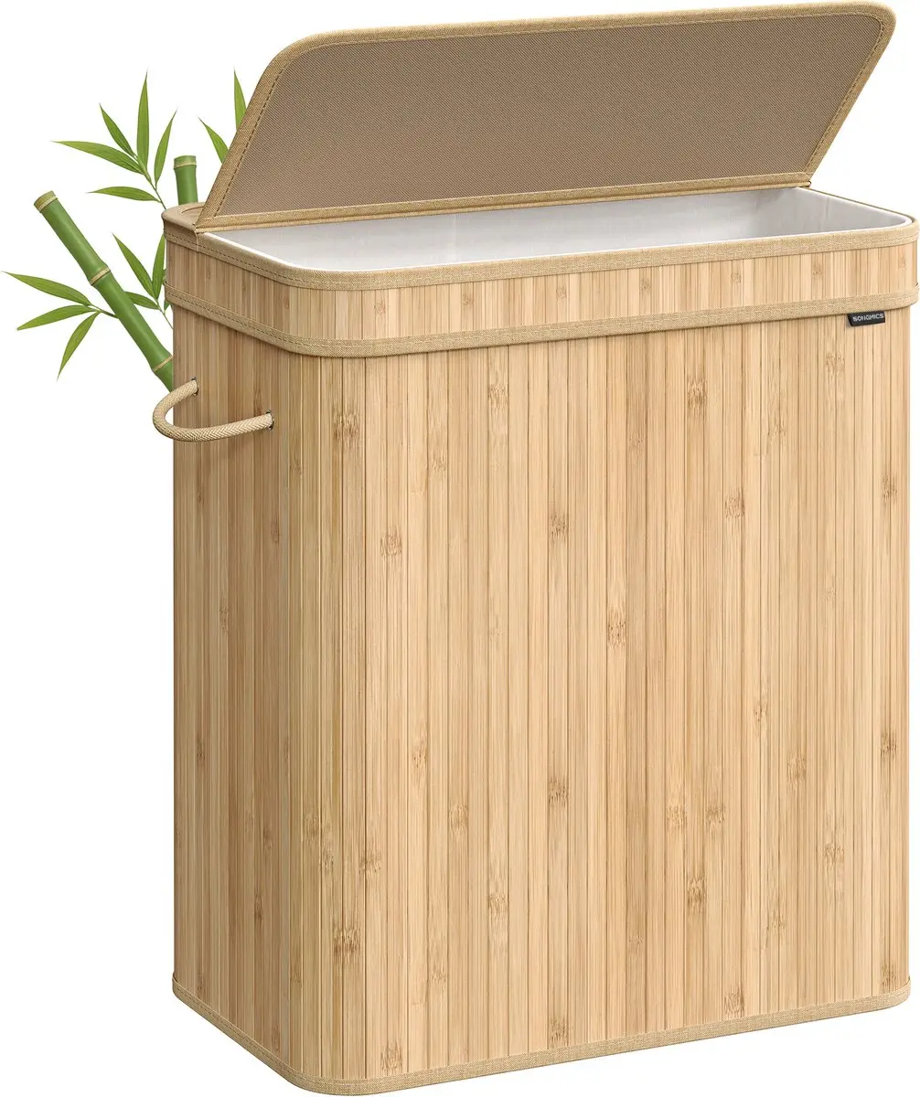 Songmics Wasmand Wassorteerder Bamboe 100L