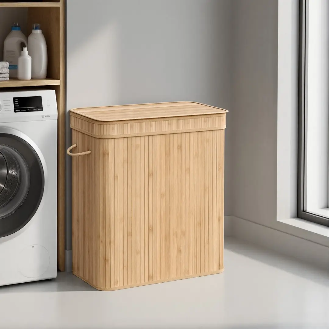 Songmics Wasmand Wassorteerder Bamboe 100L - Beige