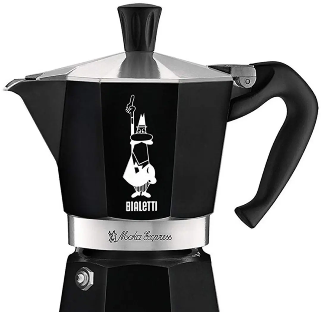Bialetti Moka Express 6 Koppen - Aluminium - Zwart