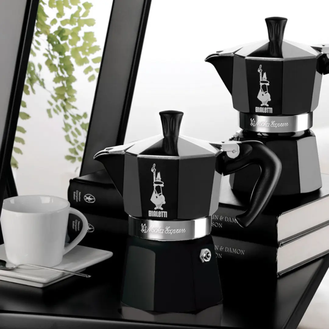Bialetti Moka Express 6 Koppen - Aluminium - Zwart