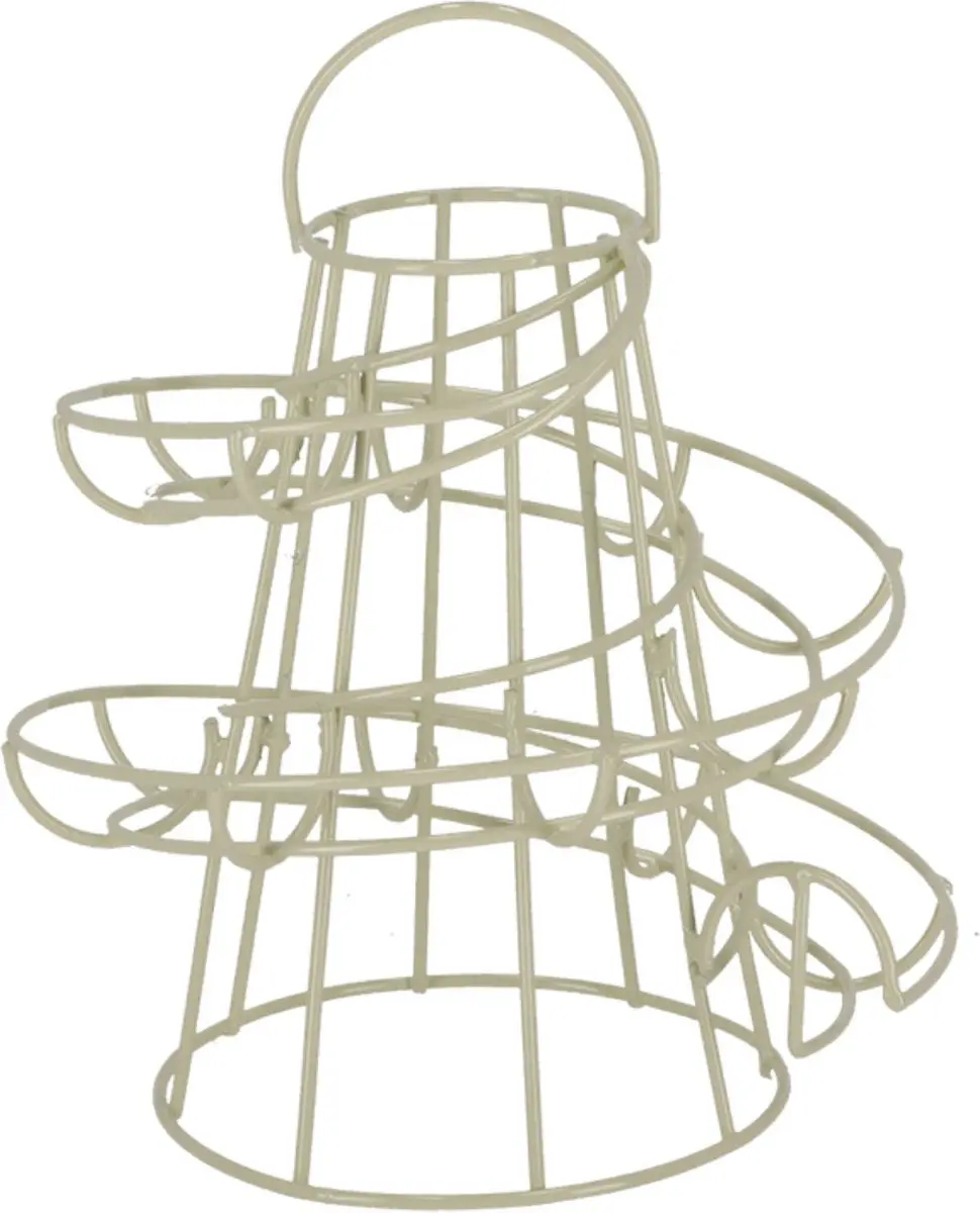 Esschert Design TA-15326 Eierrek Metaal - 20cm - Wit