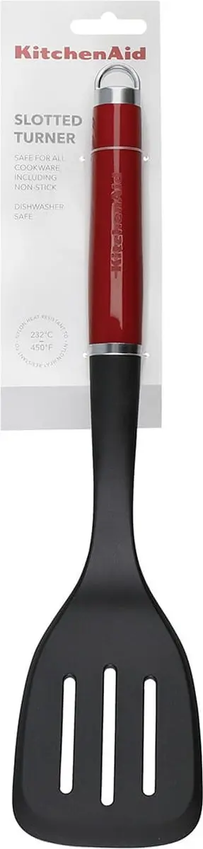 KitchenAid Spatel met Sleuven - Empire Red - Hittebestendig