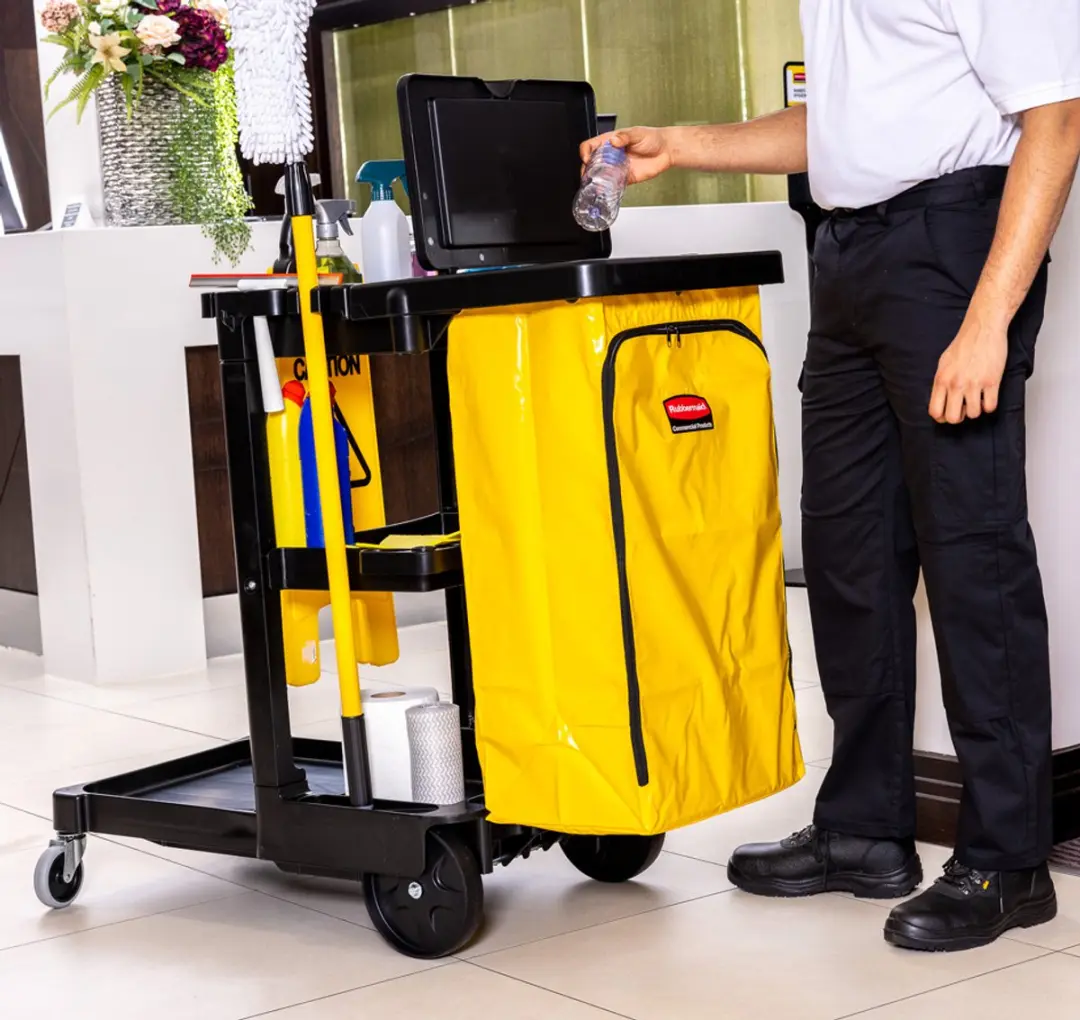 Rubbermaid Reinigingswagen 1805985 - 75L - Geel/Zwart
