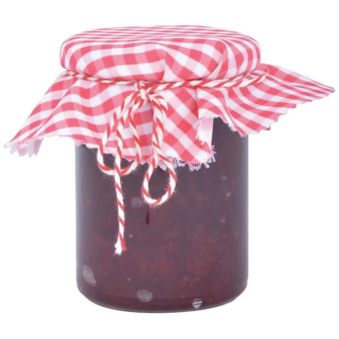 Esschert Design Jampot Ruitdoekjes - 6 Stuks - Rood-Wit