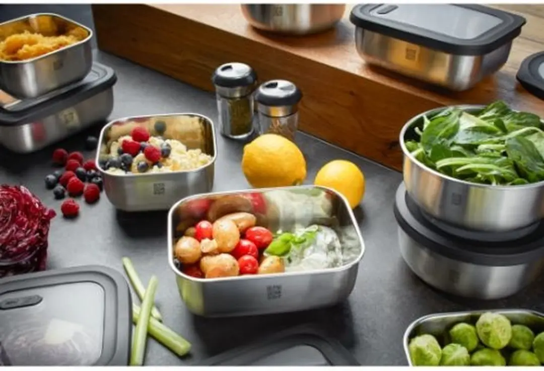 GEFU Vershouddoos ProVido 0.9L - Zilver/Zwart