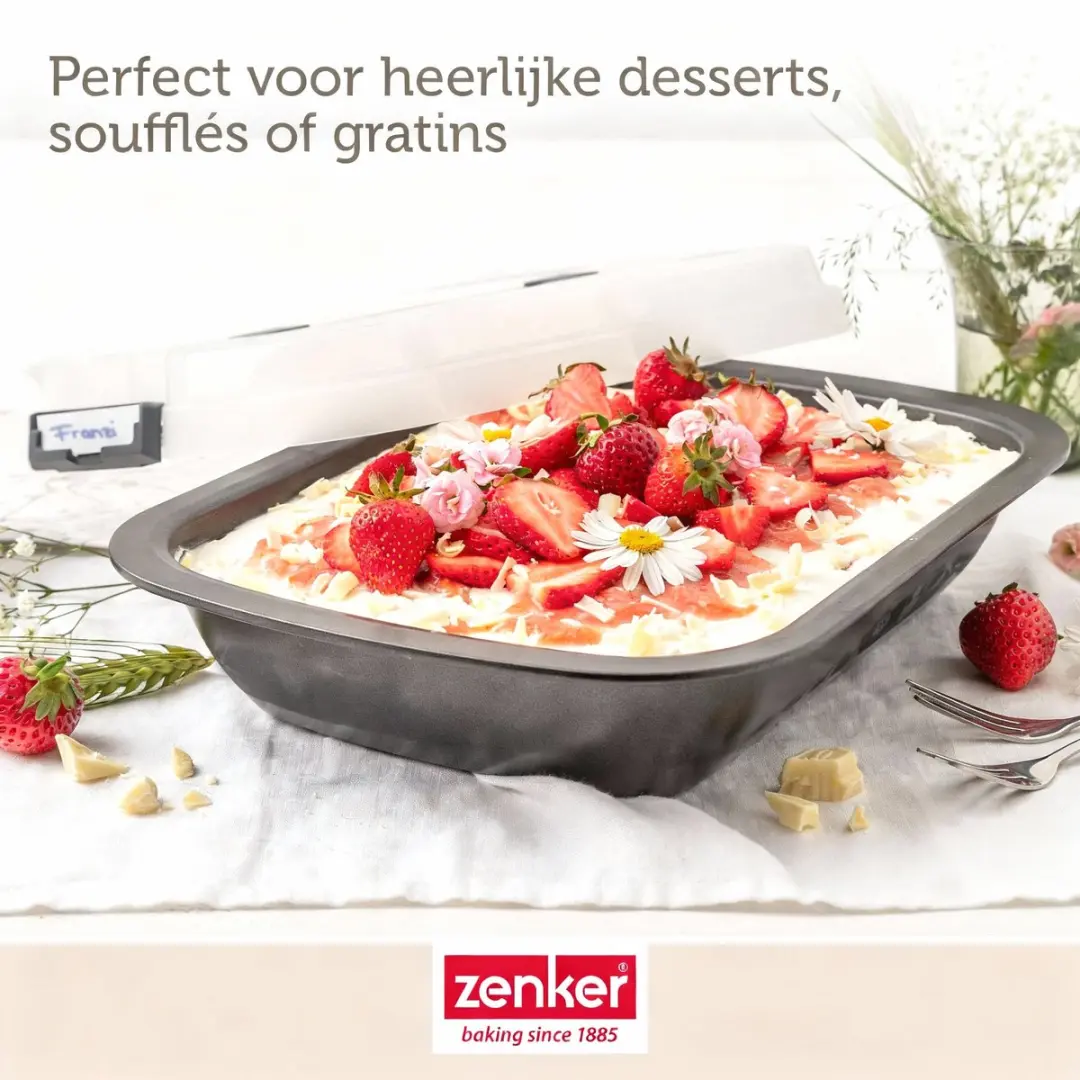 Zenker Bake Click and Go Taartvorm 34x24cm - Zwart