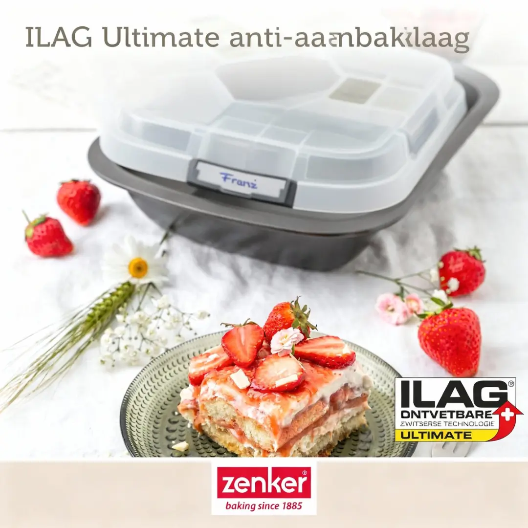 Zenker Bake Click and Go Taartvorm 34x24cm - Zwart
