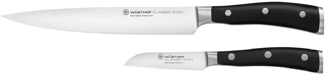 Wusthof Classic Ikon Koksmessenset 2-delig - Zwart