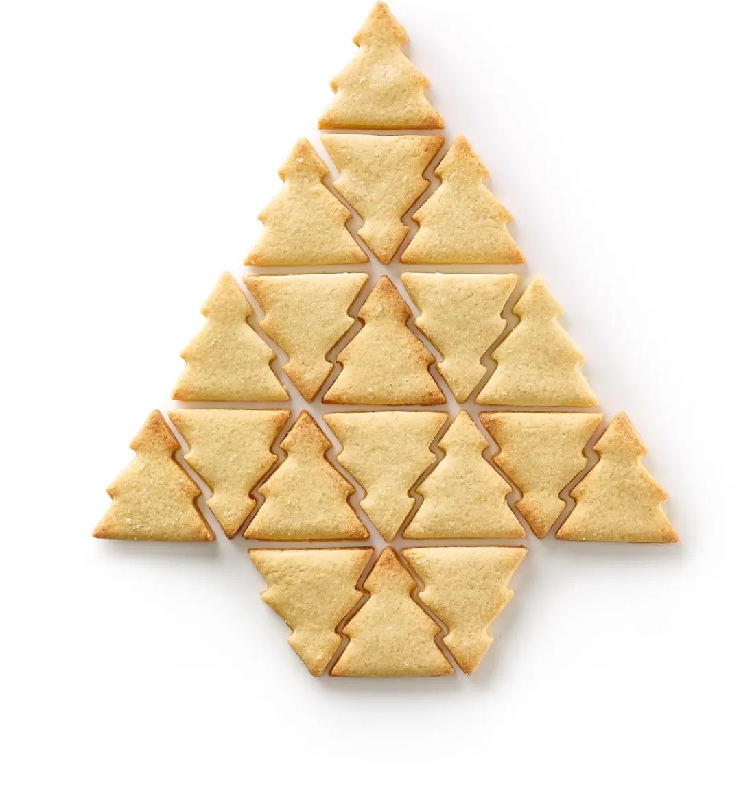 Lékué Koekjesuitsteekvorm Kerstboompjes - Green