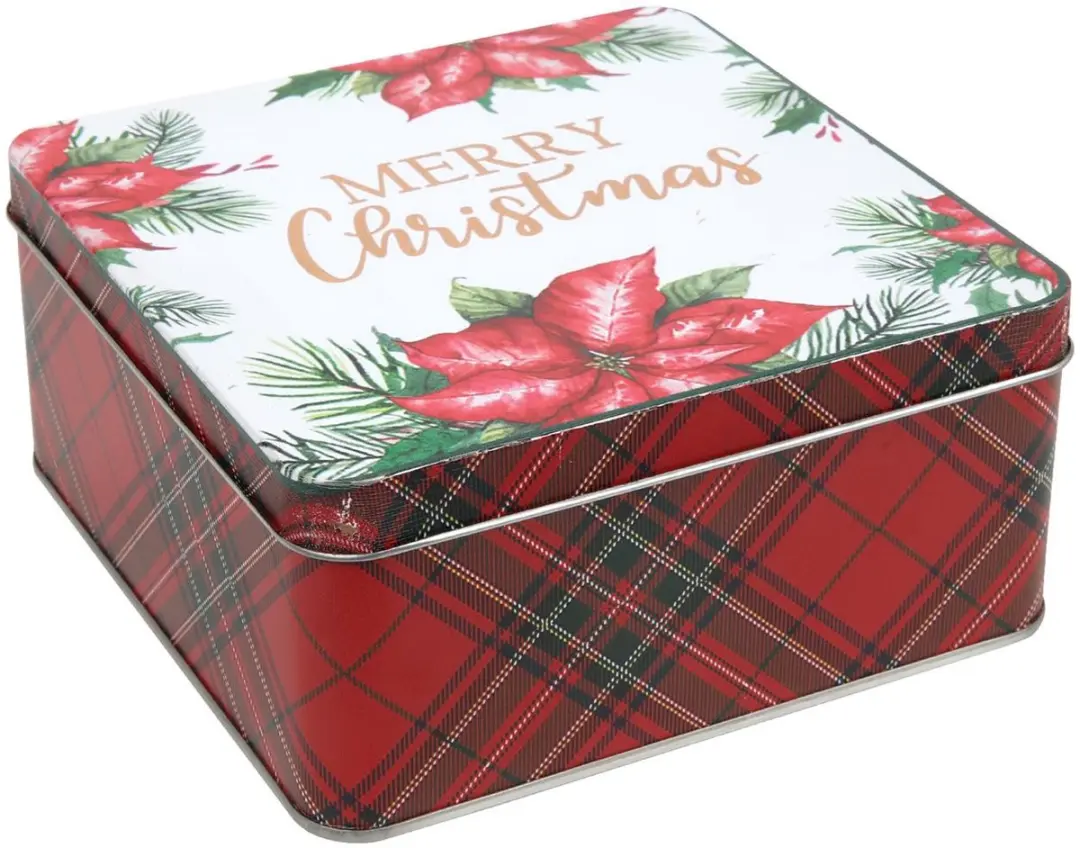 Svenska Living Kerst Bloem Opbergblik Goud 15x15x7cm