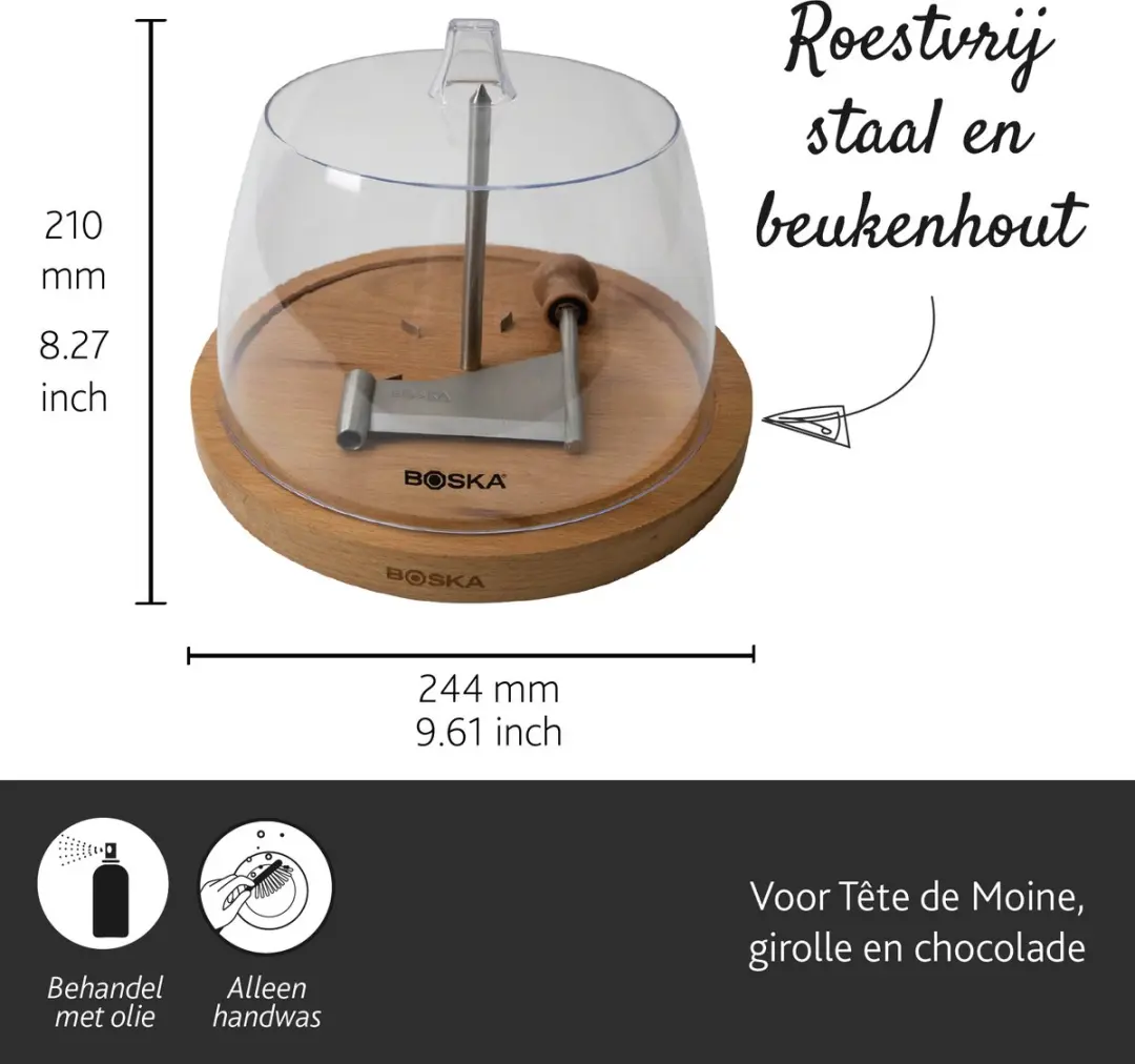 Boska Kaaskruller Amigo Tete de Moine - Chocolade - Bruin