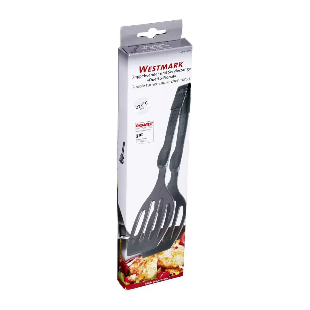 Westmark Duetto Flonal Bak-/Serveertang 28,9cm - Zwart