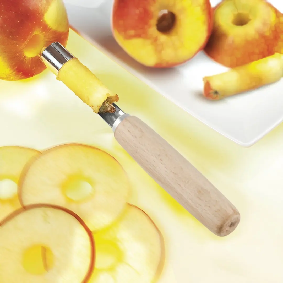 Fackelmann Nature Appelboor FSC Beukenhout - Roestvrij staal