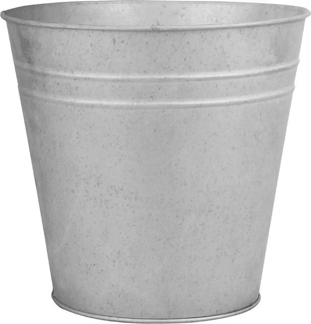 Esschert Design Zinken Emmertje 13cm - Bloempot - Zilver - afbeelding 6 van 6