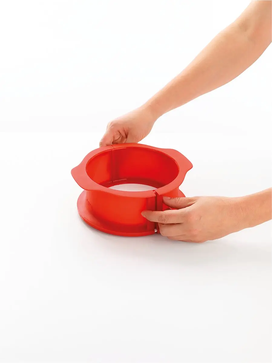 Lékué Springvorm Rond Keramisch Bord 15cm - Rood