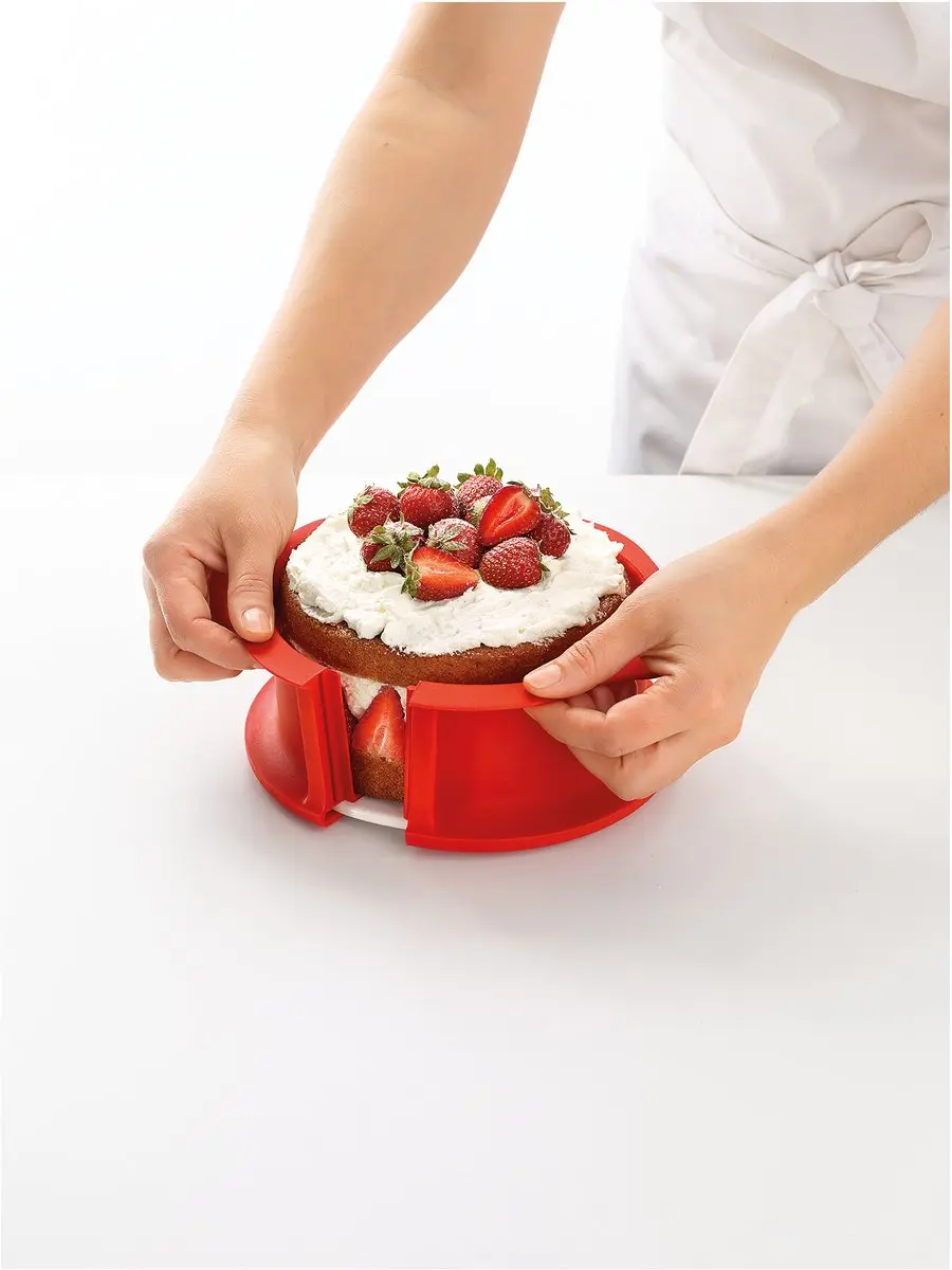 Lékué Springvorm Rond Keramisch Bord 15cm - Rood