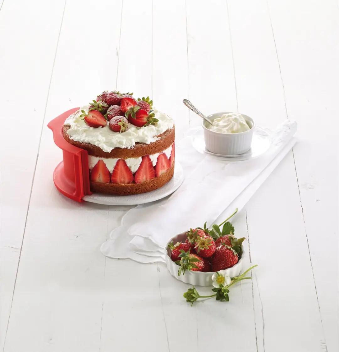 Lékué Springvorm Rond Keramisch Bord 15cm - Rood