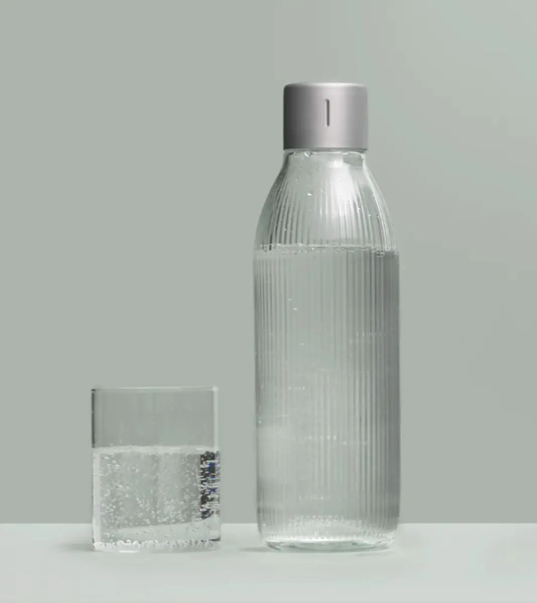 Mysoda 1PB10G-S Glazen Waterfles 1L - Transparant - afbeelding 6 van 6