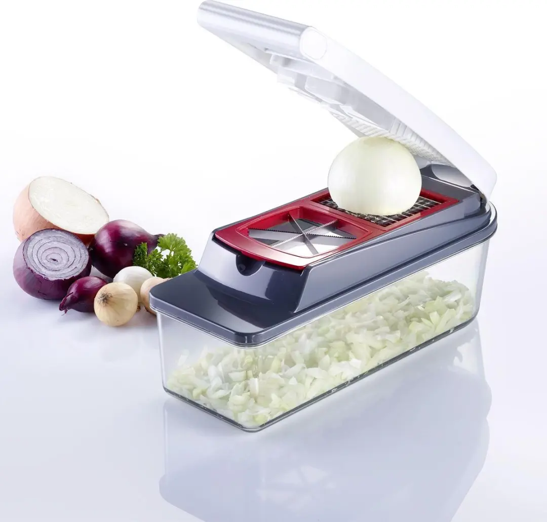 Westmark Dicer Star Plus Multisnijder 12-delig - wit/rood/transparant