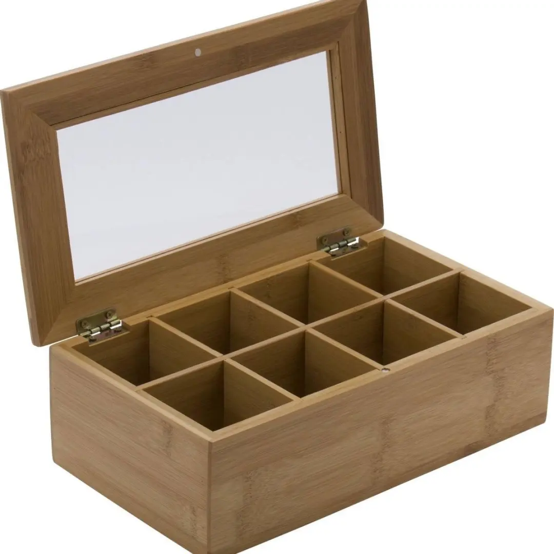 Westmark Theedoos Neutraal 8-vaks - 32,5x20,5cm - Hout